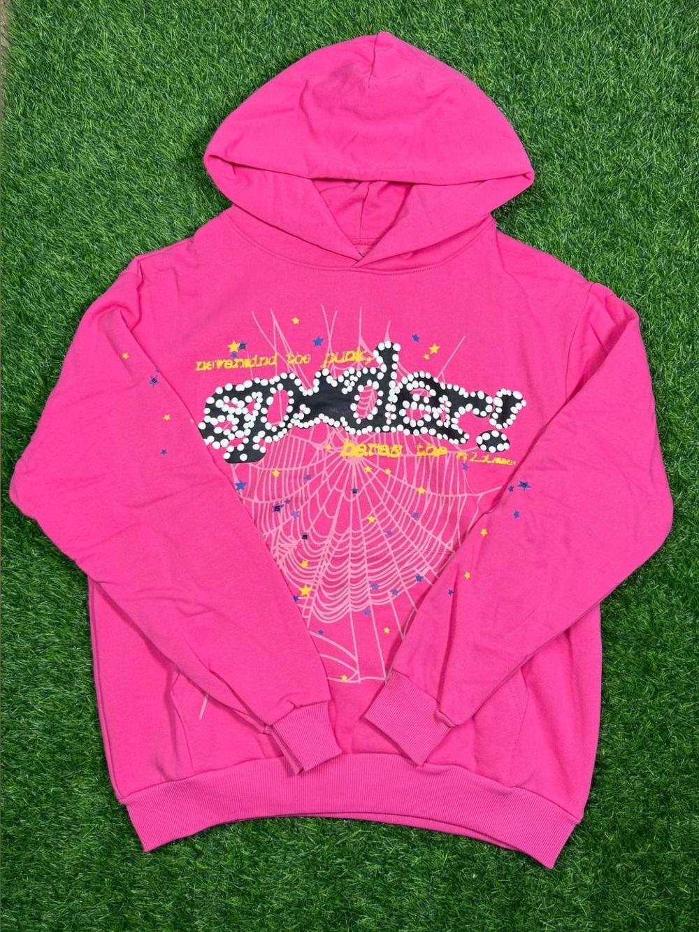 Unisex Pink Graphic Spider Hoodie